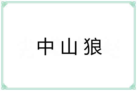 中山狼 中山狼