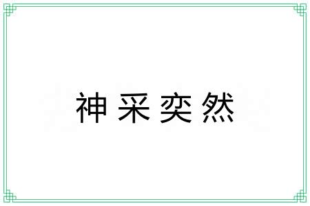 神采奕然 神采奕然