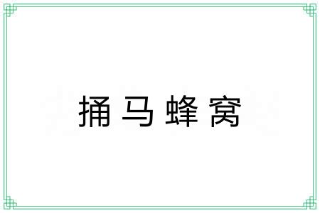 捅马蜂窝 捅马蜂窝