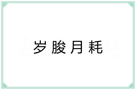 岁朘月耗