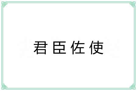 君臣佐使 君臣佐使