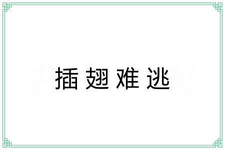 插翅难逃 插翅难逃