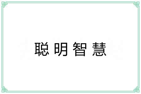 聪明智慧