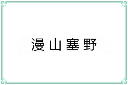 漫山塞野