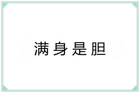 满身是胆