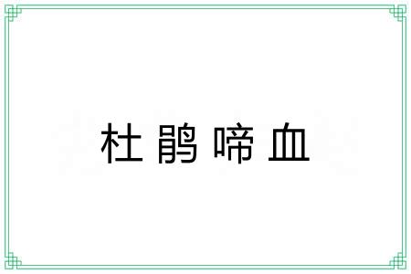 杜鹃啼血