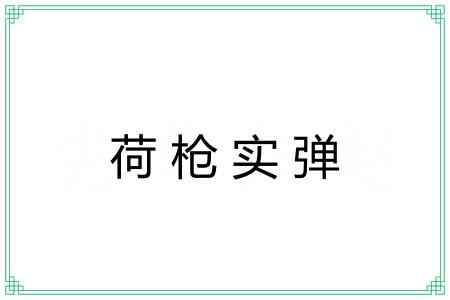 荷枪实弹 荷枪实弹