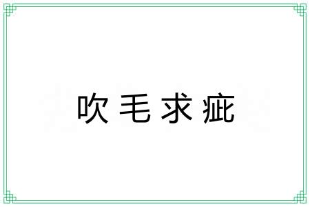 吹毛求疵 吹毛求疵