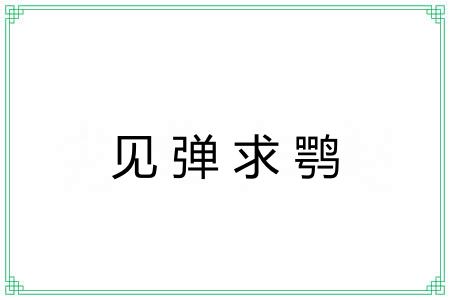 见弹求鹗