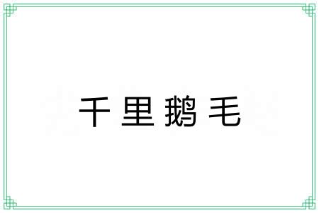 千里鹅毛