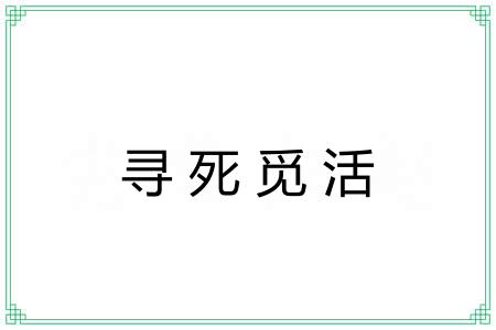 寻死觅活 寻死觅活